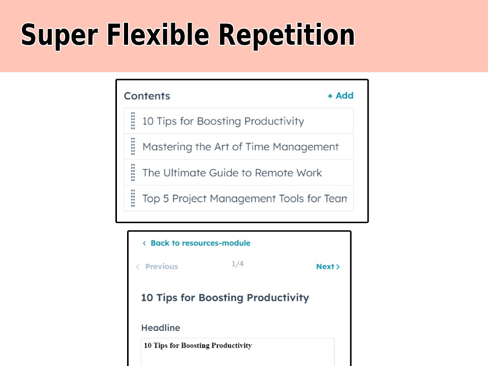 Super Flexible Repetition