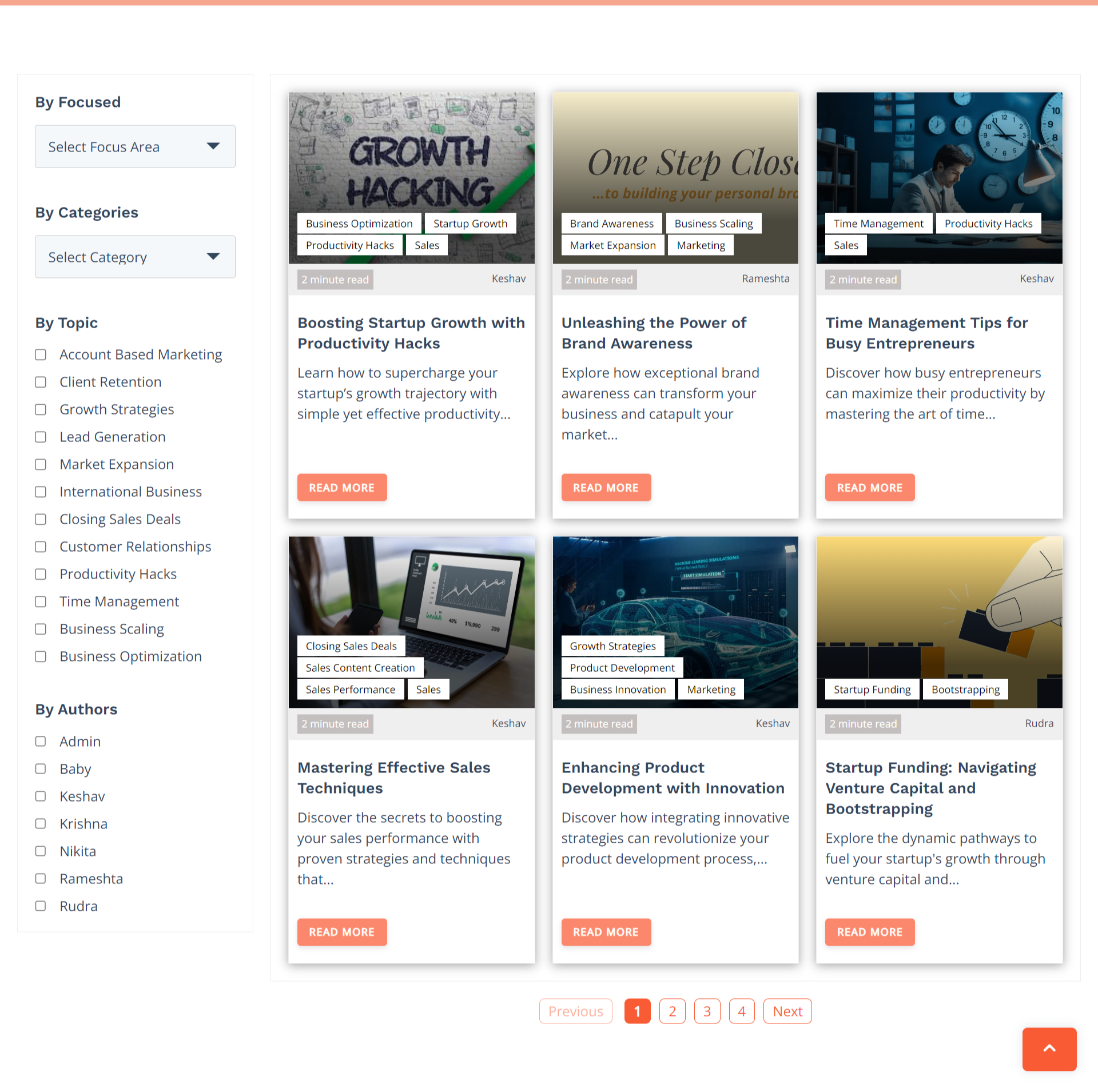 Custom Filtering for Blogs